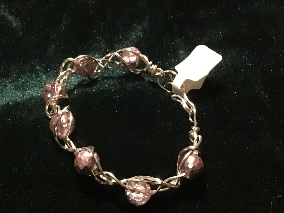 Handmade twisted wire cuff bracelet,