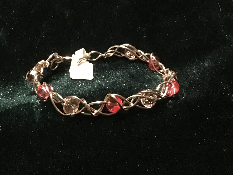 Handmade twisted wire cuff bracelet,