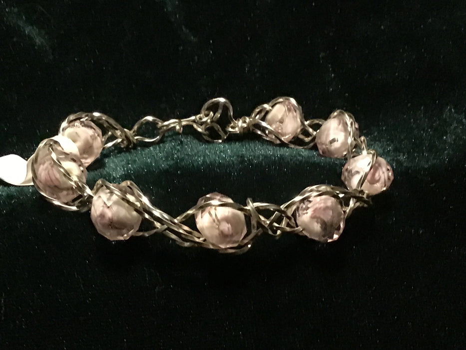 Handmade twisted wire cuff bracelet