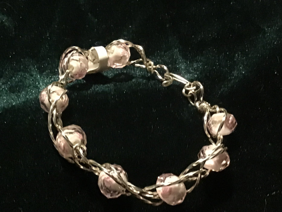 Handmade twisted wire cuff bracelet,