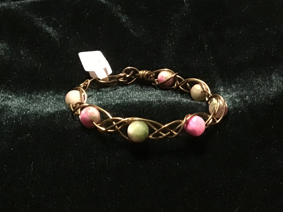 Handmade twisted wire cuff bracelet