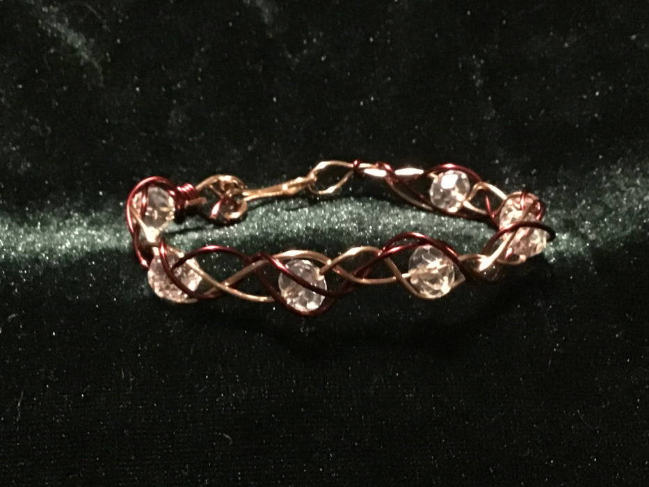 Handmade twisted wire cuff bracelet
