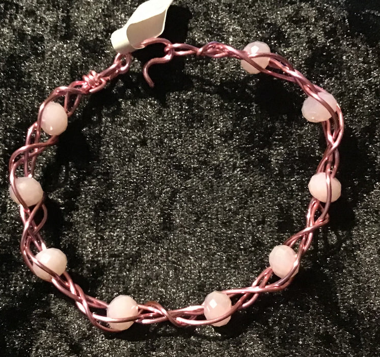 Handmade twisted wire cuff bracelet,