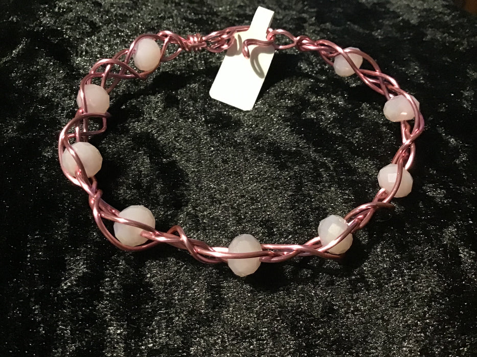 Handmade twisted wire cuff bracelet,
