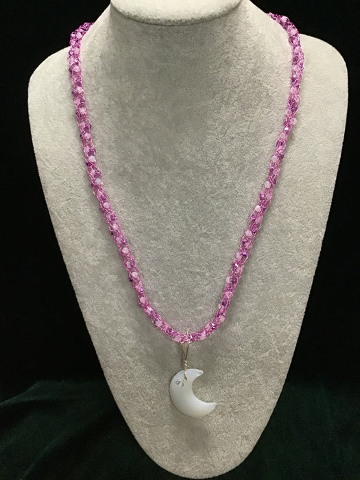 Handmade necklace chain with Opalite gemstone pendant