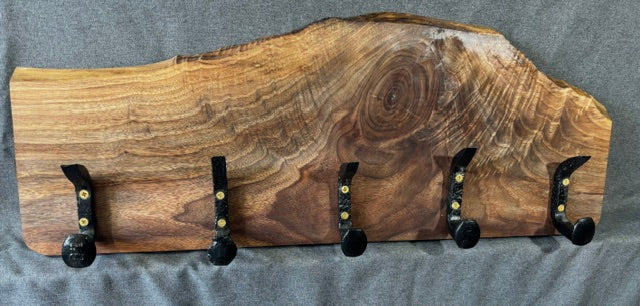 Walnut coat rack