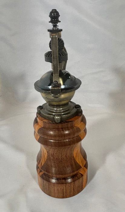 Antique Style Pepper Mill with Walnut and Cherry