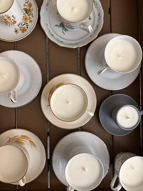Vintage Teacup Candle - handmade candles by Vintage + Wick l Finger Lakes | Shop Finger Lakes NY