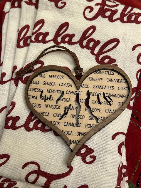 Finger Lakes Wordy Christmas Ornament