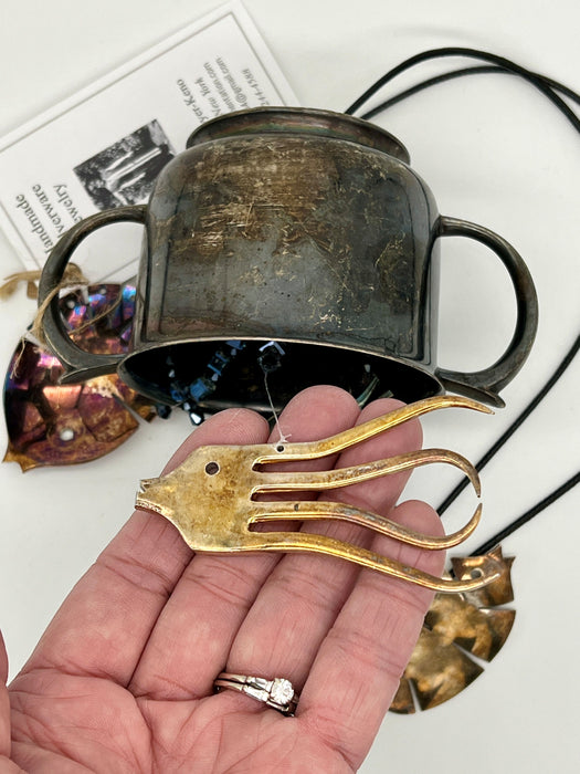 Up-Cycled Silverplate Sugar Wind Chime