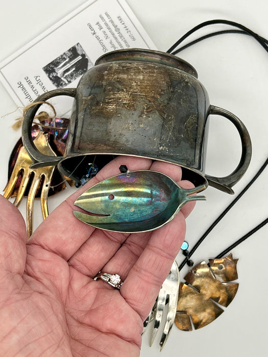 Up-Cycled Silverplate Sugar Wind Chime