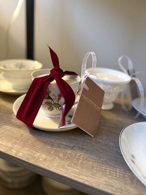 Vintage Teacup Candle - handmade candles by Vintage + Wick l Finger Lakes | Shop Finger Lakes NY