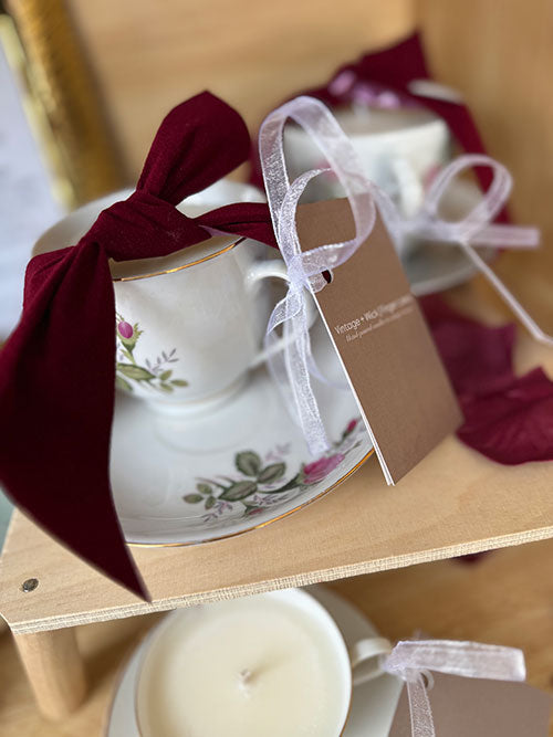 Vintage Teacup Candle - handmade candles by Vintage + Wick l Finger Lakes | Shop Finger Lakes NY