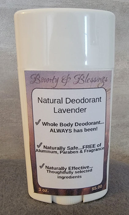 Natural Deodorant, Lavender
