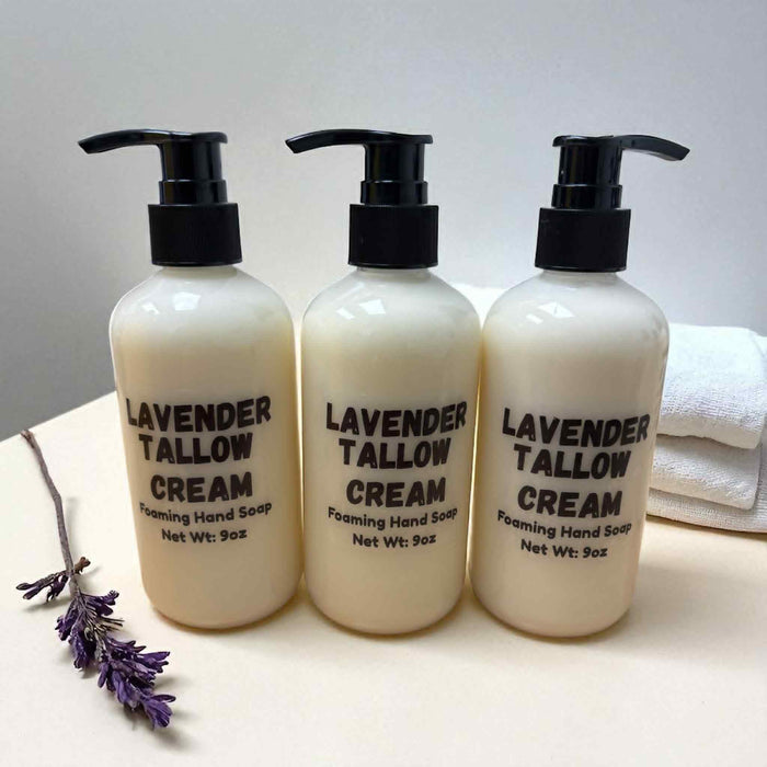 Lavender Tallow Cream | 11oz | Handmade Moisturizer | Essential Oil Skincare | Natural Hydrating Cream