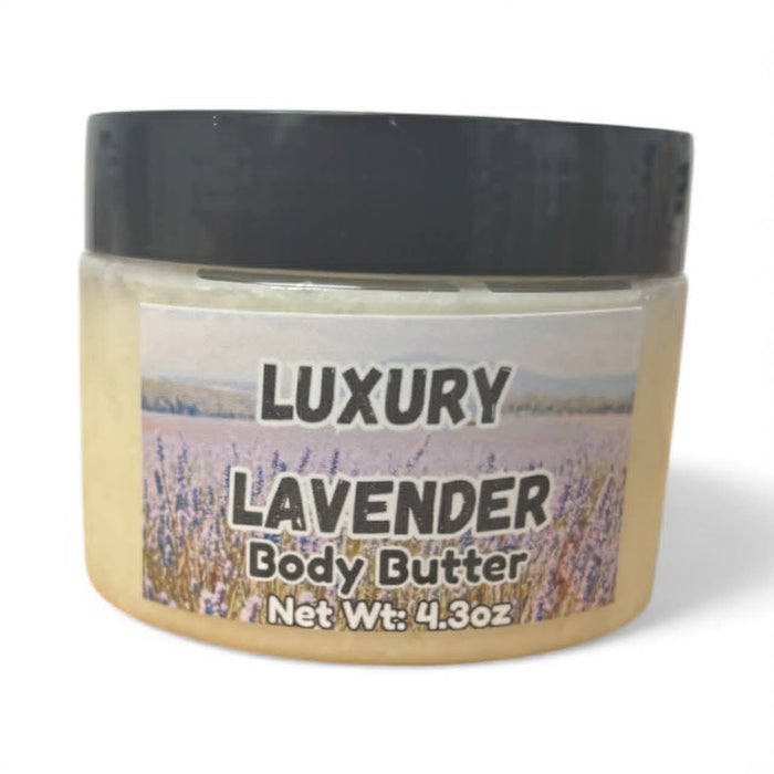 Luxury Lavender Body Butter | Intense Moisturizer | French Lavender, Eucalyptus & Citrus Blend | Whipped Body Cream | 3.80oz