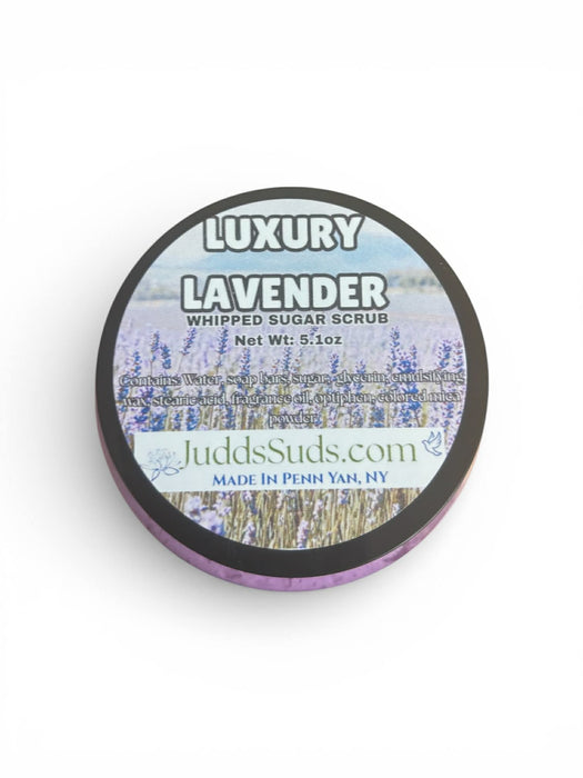 Luxury Lavender Whipped Sugar Scrub | 5.6oz Exfoliating Body Polish | Lavender, Eucalyptus, Citrus & Clary Sage