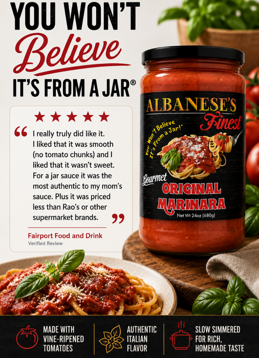 Albanese's Finest Original Marinara Sauce 24oz - No Added Sugar!