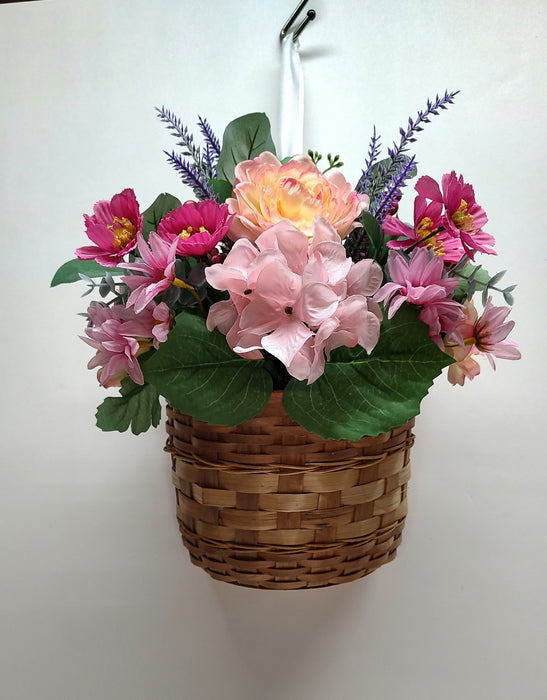 Spring basket door hanger