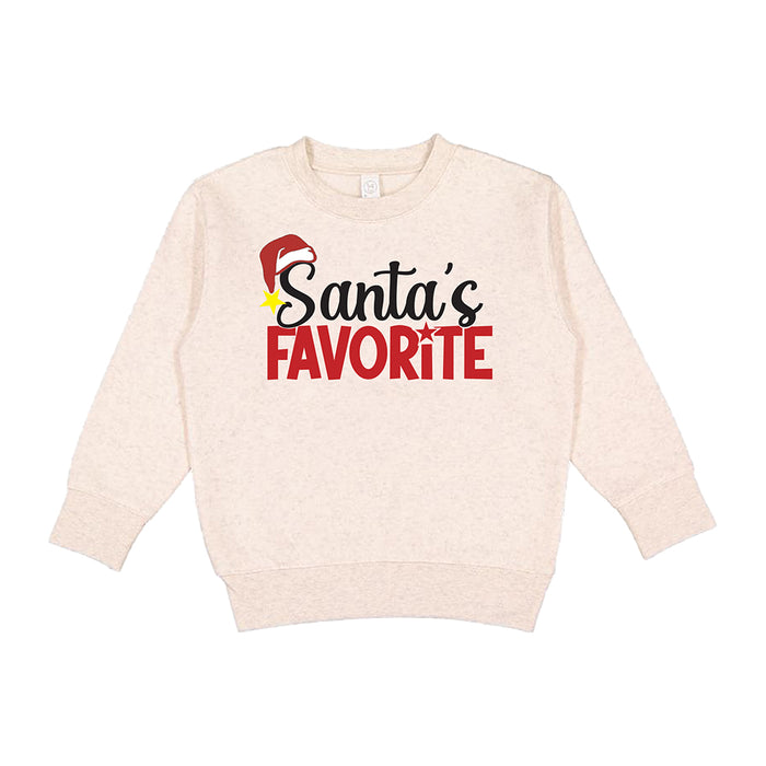 Santa's Favorite Funny Christmas Sweatshirt, Kids Holiday Outfit