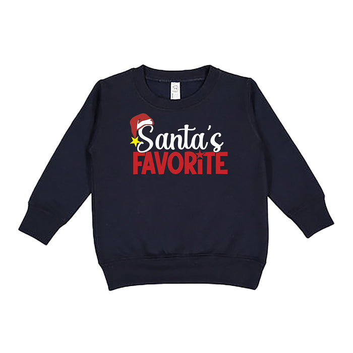 Santa's Favorite Funny Christmas Sweatshirt, Kids Holiday Outfit