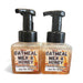 Two bottles of Oatmeal Milk & Honey foaming hand soap on a white background