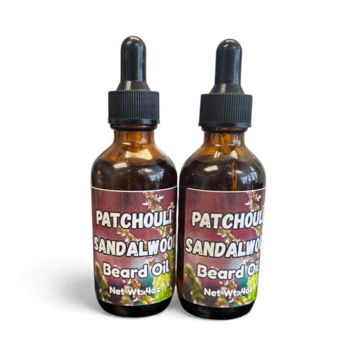 Patchouli Sandalwood Beard Oil | Earthy, Woodsy Grooming Oil for Men | Conditioning & Shine