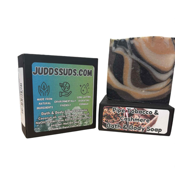 Pipe Tobacco & Cashmere Bath & Body Soap | Handmade Artisanal Bar | Warm Tobacco, Soft Cashmere & Vanilla | Rich, Luxurious Cleanse