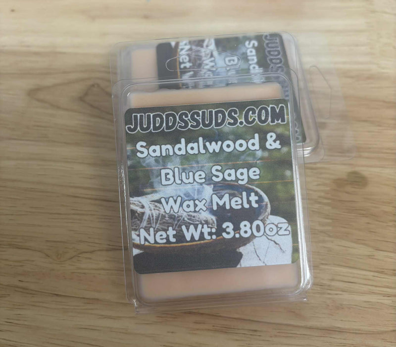 Sandalwood & Blue Sage Wax Melt | Calming Herbal Scent | Bergamot, Lavender & Sage | 3.80oz