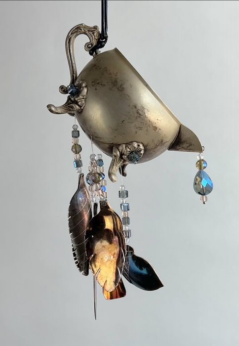 Up-Cycled Silverplate Creamer Wind Chime