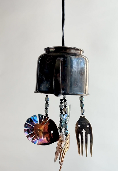 Up-Cycled Silverplate Sugar Wind Chime