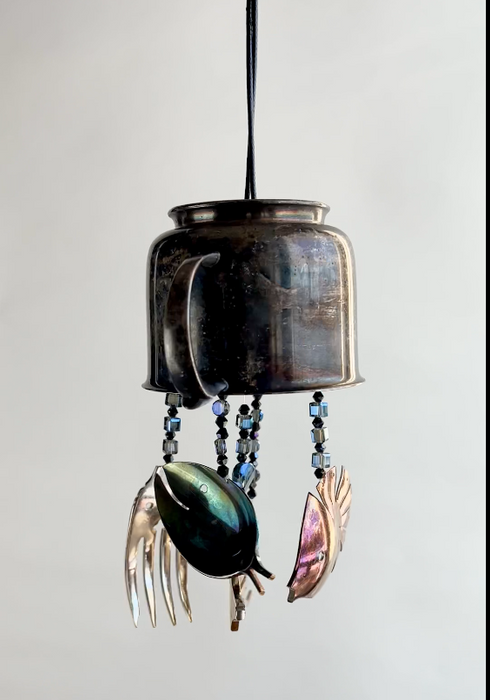 Up-Cycled Silverplate Sugar Wind Chime