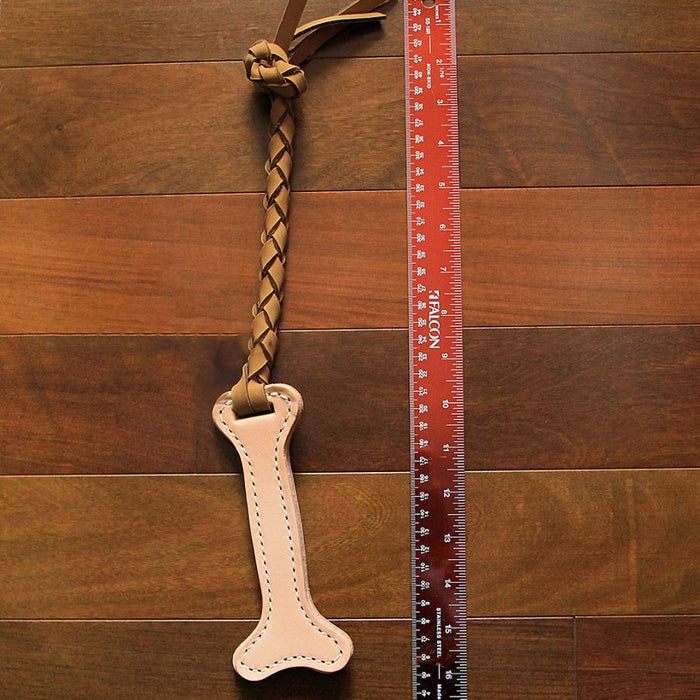 Natural Leather Tug Toy for Dogs