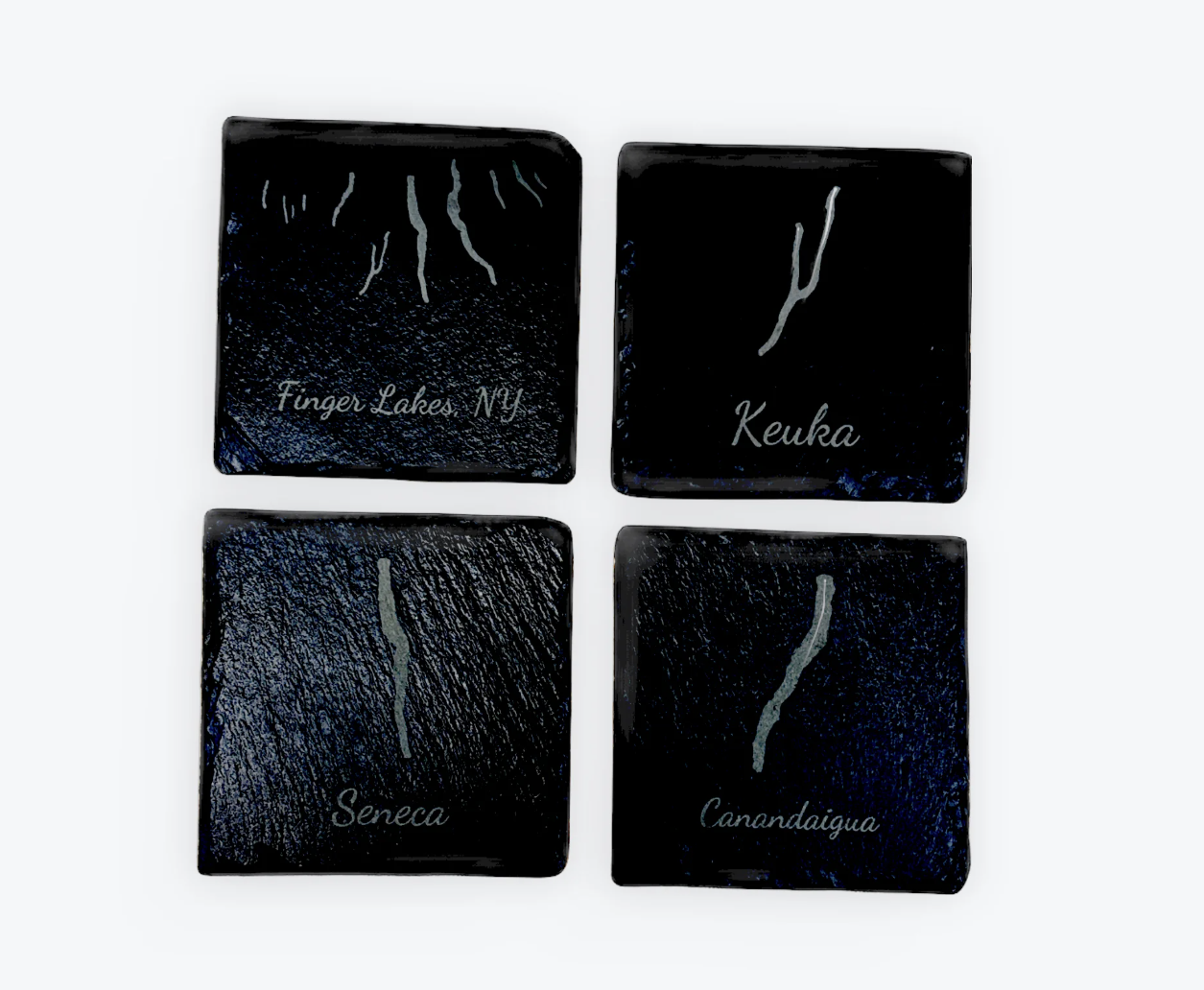 Laser Engraved Slate Coasters - handmade coasters by Etched in the Finger Lakes | Shop Finger Lakes NY