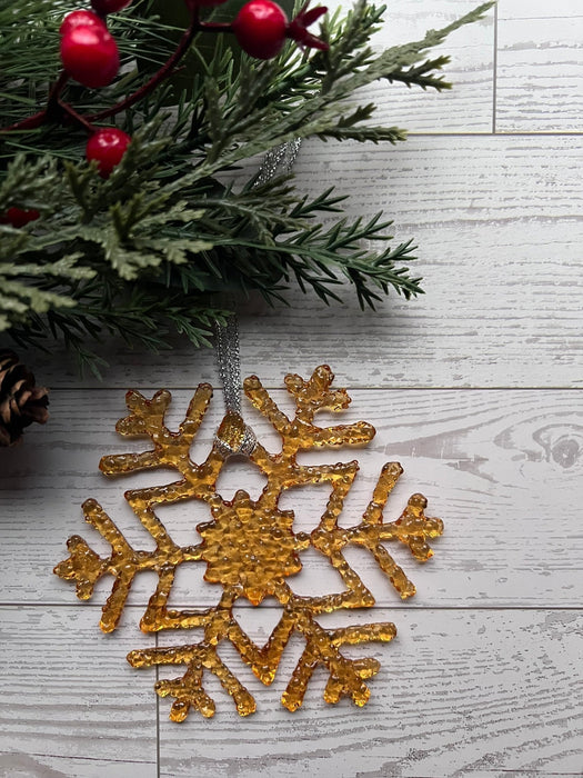 Fused Glass Snowflake Ornament
