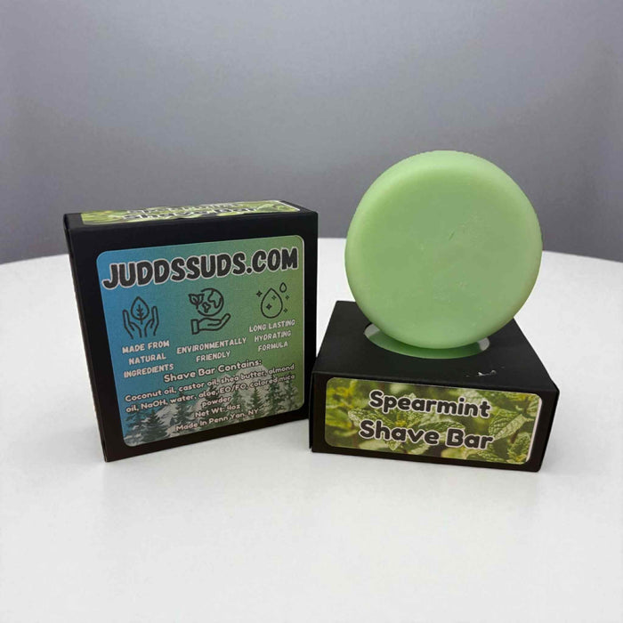 Spearmint Essential Oil Shave Bar | Handmade Shaving Soap | Cooling, Refreshing Lather | Smooth, Comfortable Shave