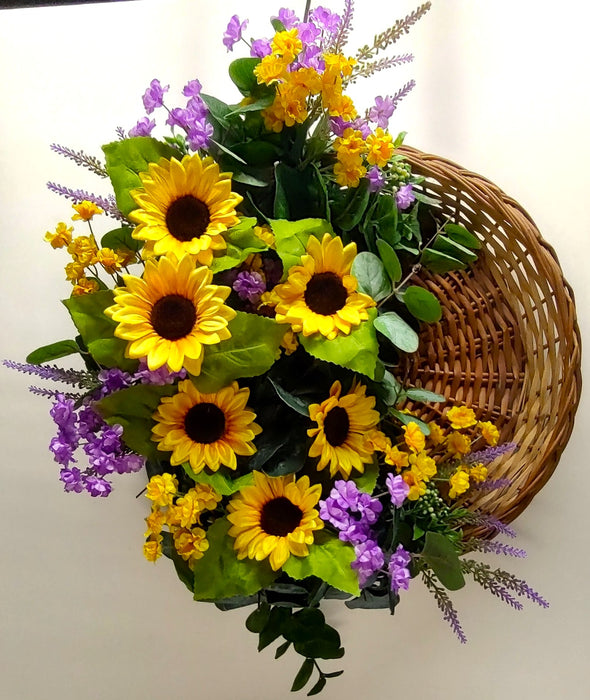 Sunflower Collections-basket wall arrangement