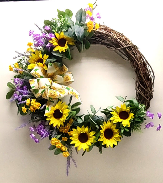 Sunflower Collection-Grapevine wreath
